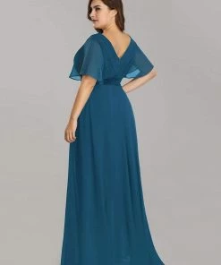 Ever-Pretty US Flutter Sleeves Empire Waist Long Chiffon Evening Dress SHOP BY OCCASION 84 Ever-Pretty US Flutter Sleeves Empire Waist Long Chiffon Evening Dress SHOP BY OCCASION