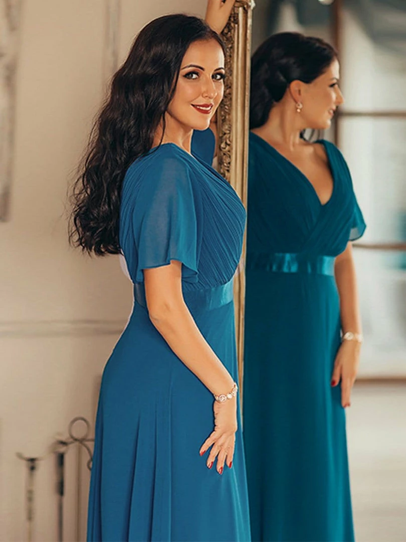 Ever-Pretty US Long Empire Waist Evening Dress With Short Flutter Sleeves Evening Dresses & Gowns 19 Ever-Pretty US Long Empire Waist Evening Dress With Short Flutter Sleeves Evening Dresses & Gowns