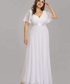 Ever-Pretty US Flutter Sleeves Empire Waist Long Chiffon Evening Dress SHOP BY OCCASION 91 Ever-Pretty US Flutter Sleeves Empire Waist Long Chiffon Evening Dress SHOP BY OCCASION