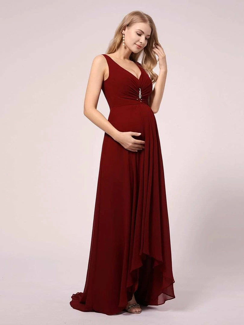 Ever-Pretty US SHOP BY OCCASION Double V-neck Asymmetrical Simple Maternity Dress 4 Ever-Pretty US SHOP BY OCCASION Double V-neck Asymmetrical Simple Maternity Dress