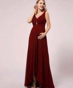 Ever-Pretty US SHOP BY OCCASION Double V-neck Asymmetrical Simple Maternity Dress 14 Ever-Pretty US SHOP BY OCCASION Double V-neck Asymmetrical Simple Maternity Dress