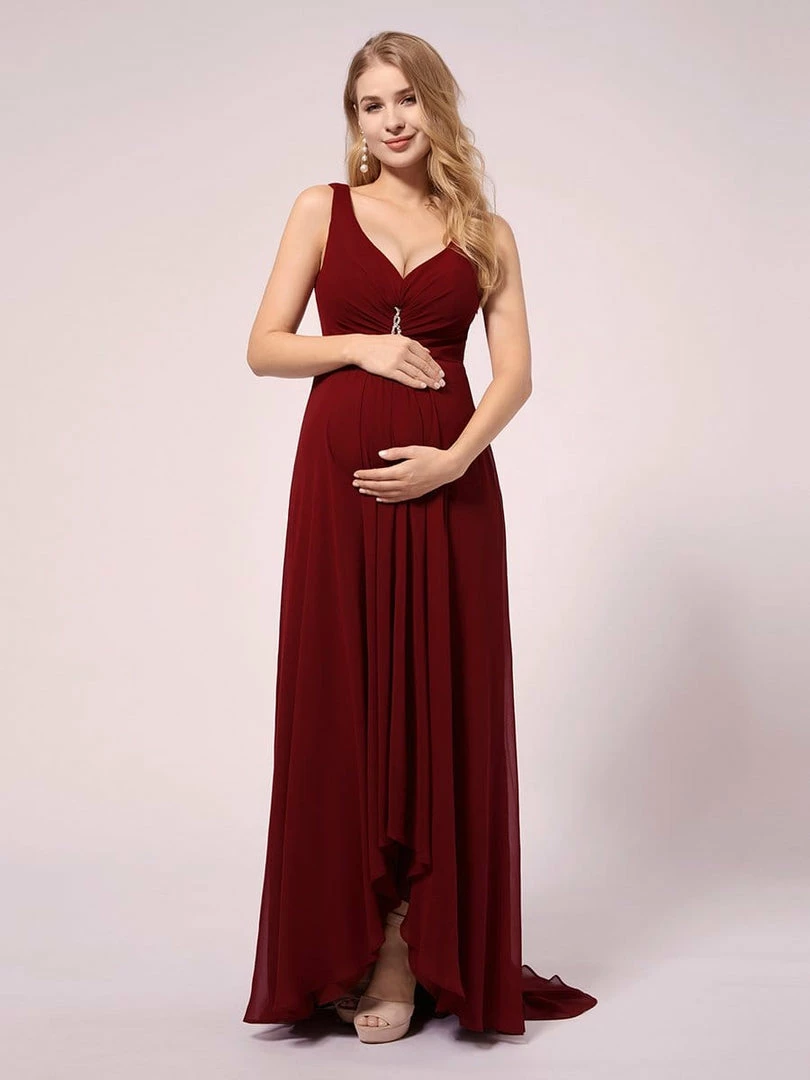 Ever-Pretty US SHOP BY OCCASION Double V-neck Asymmetrical Simple Maternity Dress 1 Ever-Pretty US SHOP BY OCCASION Double V-neck Asymmetrical Simple Maternity Dress
