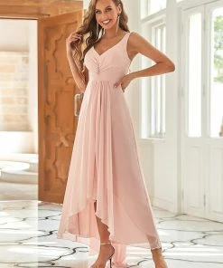 Ever-Pretty US Custom Size V-Neck High-Low Chiffon Evening Party Dress Summer Dresses 2022