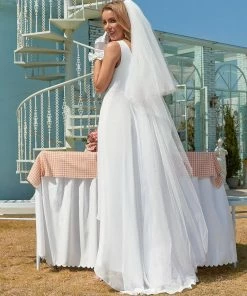 Ever-Pretty US Custom Size V-Neck High-Low Chiffon Evening Party Dress Summer Dresses 2022