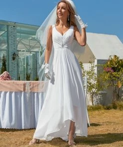 Ever-Pretty US V-Neck High-Low Chiffon Evening Party Dress