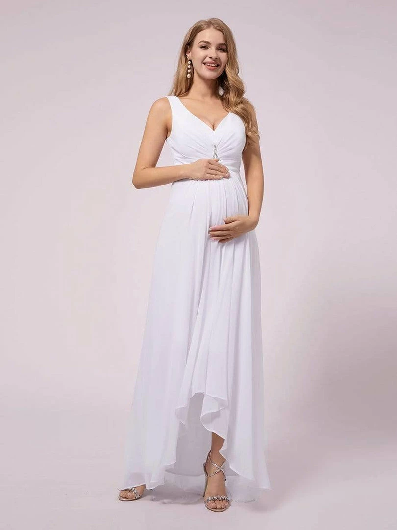 Ever-Pretty US SHOP BY OCCASION Double V-neck Asymmetrical Simple Maternity Dress 6 Ever-Pretty US SHOP BY OCCASION Double V-neck Asymmetrical Simple Maternity Dress