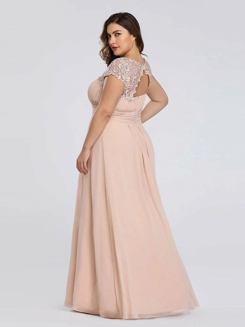 Ever-Pretty US Plus Size Maxi Long Formal Lace Cap Sleeve Evening Dress 47 Ever-Pretty US Plus Size Maxi Long Formal Lace Cap Sleeve Evening Dress