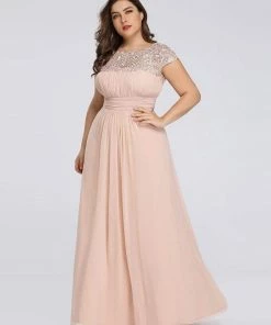 Ever-Pretty US Plus Size Maxi Long Formal Lace Cap Sleeve Evening Dress 114 Ever-Pretty US Plus Size Maxi Long Formal Lace Cap Sleeve Evening Dress