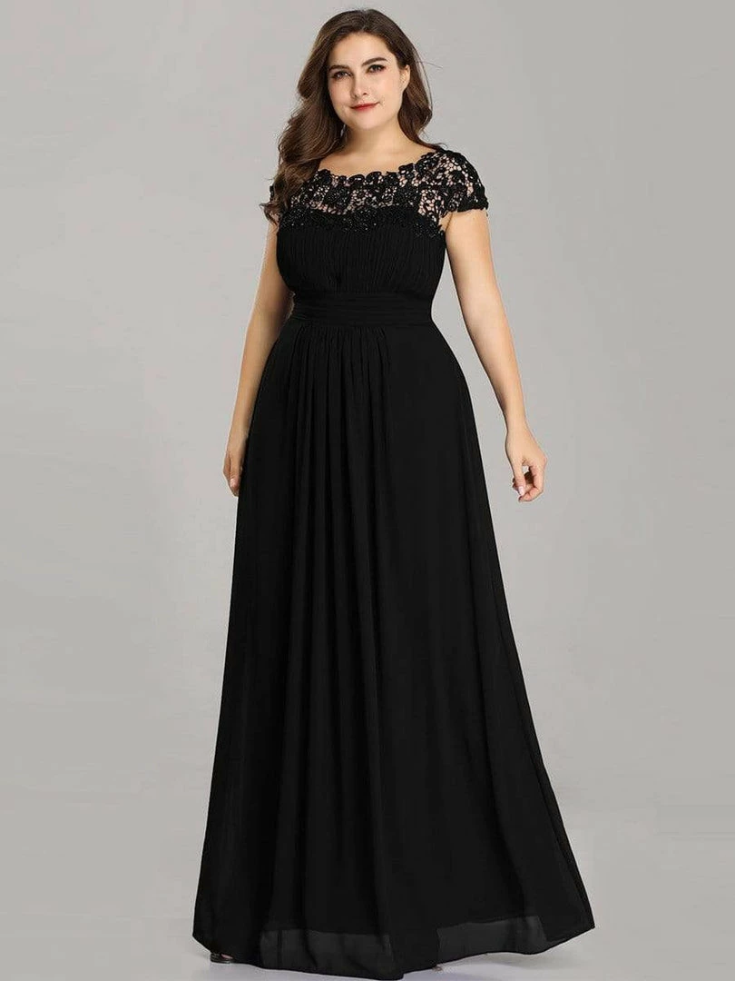 Ever-Pretty US Plus Size Maxi Long Formal Lace Cap Sleeve Evening Dress 21 Ever-Pretty US Plus Size Maxi Long Formal Lace Cap Sleeve Evening Dress