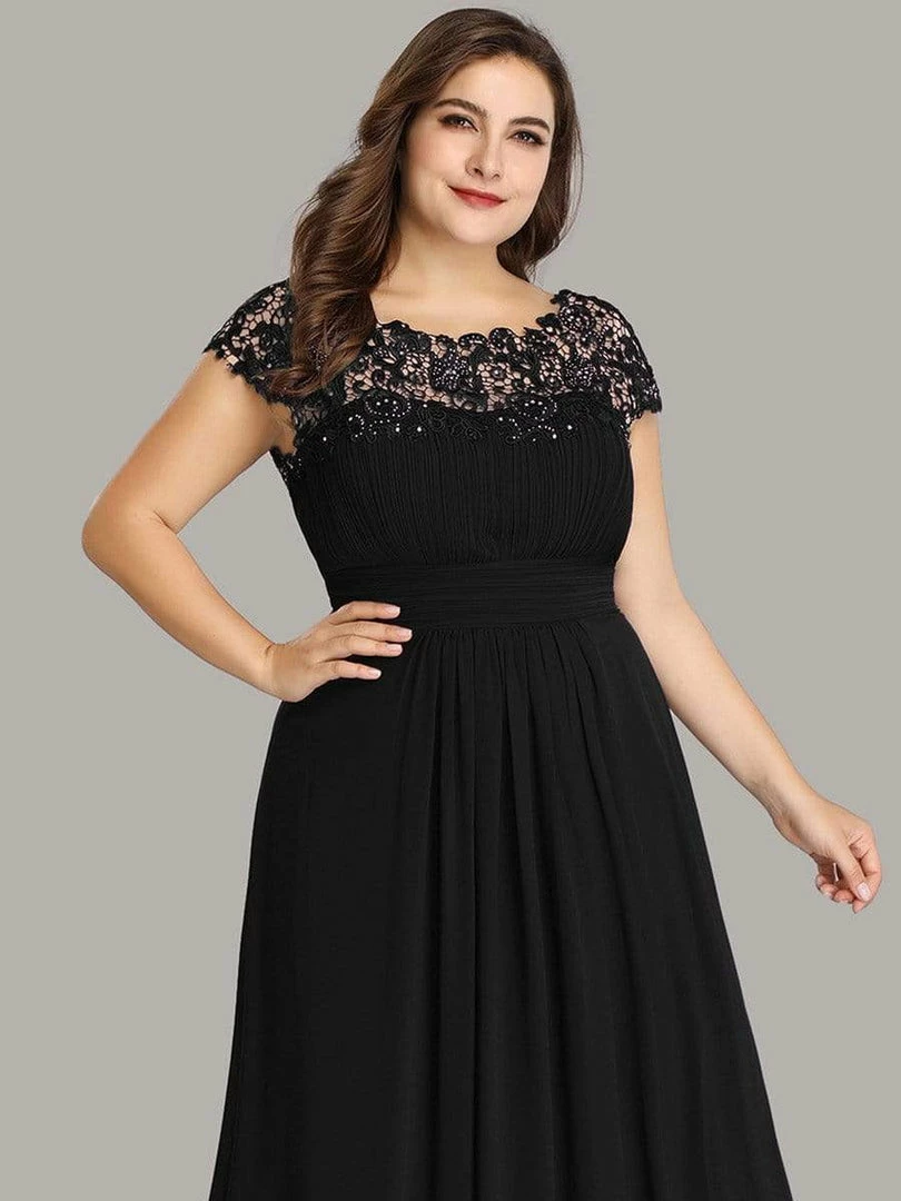 Ever-Pretty US Plus Size Maxi Long Formal Lace Cap Sleeve Evening Dress 22 Ever-Pretty US Plus Size Maxi Long Formal Lace Cap Sleeve Evening Dress
