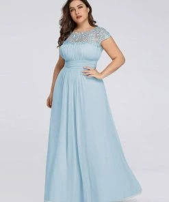 Ever-Pretty US Plus Size Maxi Long Formal Lace Cap Sleeve Evening Dress 110 Ever-Pretty US Plus Size Maxi Long Formal Lace Cap Sleeve Evening Dress