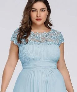Ever-Pretty US Plus Size Maxi Long Formal Lace Cap Sleeve Evening Dress 117 Ever-Pretty US Plus Size Maxi Long Formal Lace Cap Sleeve Evening Dress