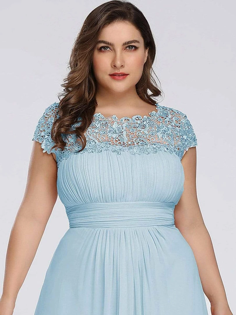Ever-Pretty US Plus Size Maxi Long Formal Lace Cap Sleeve Evening Dress 52 Ever-Pretty US Plus Size Maxi Long Formal Lace Cap Sleeve Evening Dress