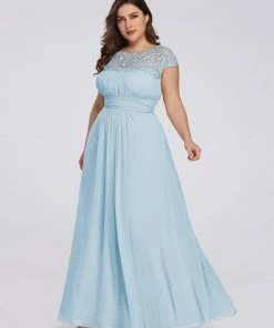 Ever-Pretty US Plus Size Maxi Long Formal Lace Cap Sleeve Evening Dress 115 Ever-Pretty US Plus Size Maxi Long Formal Lace Cap Sleeve Evening Dress