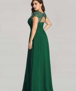 Ever-Pretty US Plus Size Maxi Long Formal Lace Cap Sleeve Evening Dress 80 Ever-Pretty US Plus Size Maxi Long Formal Lace Cap Sleeve Evening Dress
