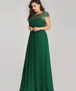 Ever-Pretty US Plus Size Maxi Long Formal Lace Cap Sleeve Evening Dress 81 Ever-Pretty US Plus Size Maxi Long Formal Lace Cap Sleeve Evening Dress