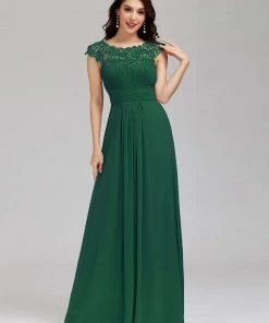 Ever-Pretty US Elegant Lace Cap Sleeve Maxi Long Chiffon Bridesmaid Dress 73 Ever-Pretty US Elegant Lace Cap Sleeve Maxi Long Chiffon Bridesmaid Dress