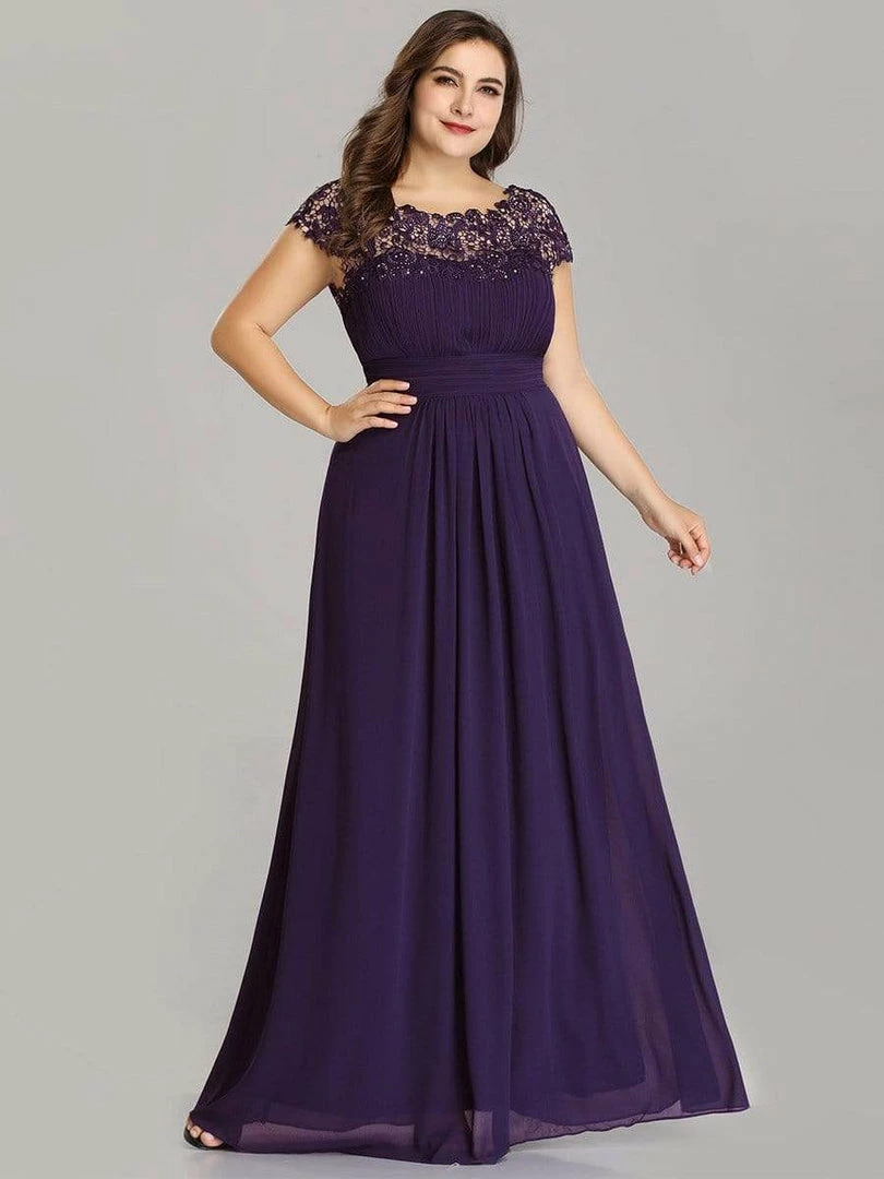 Ever-Pretty US Plus Size Maxi Long Formal Lace Cap Sleeve Evening Dress 11 Ever-Pretty US Plus Size Maxi Long Formal Lace Cap Sleeve Evening Dress
