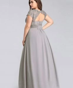 Ever-Pretty US Plus Size Maxi Long Formal Lace Cap Sleeve Evening Dress 73 Ever-Pretty US Plus Size Maxi Long Formal Lace Cap Sleeve Evening Dress