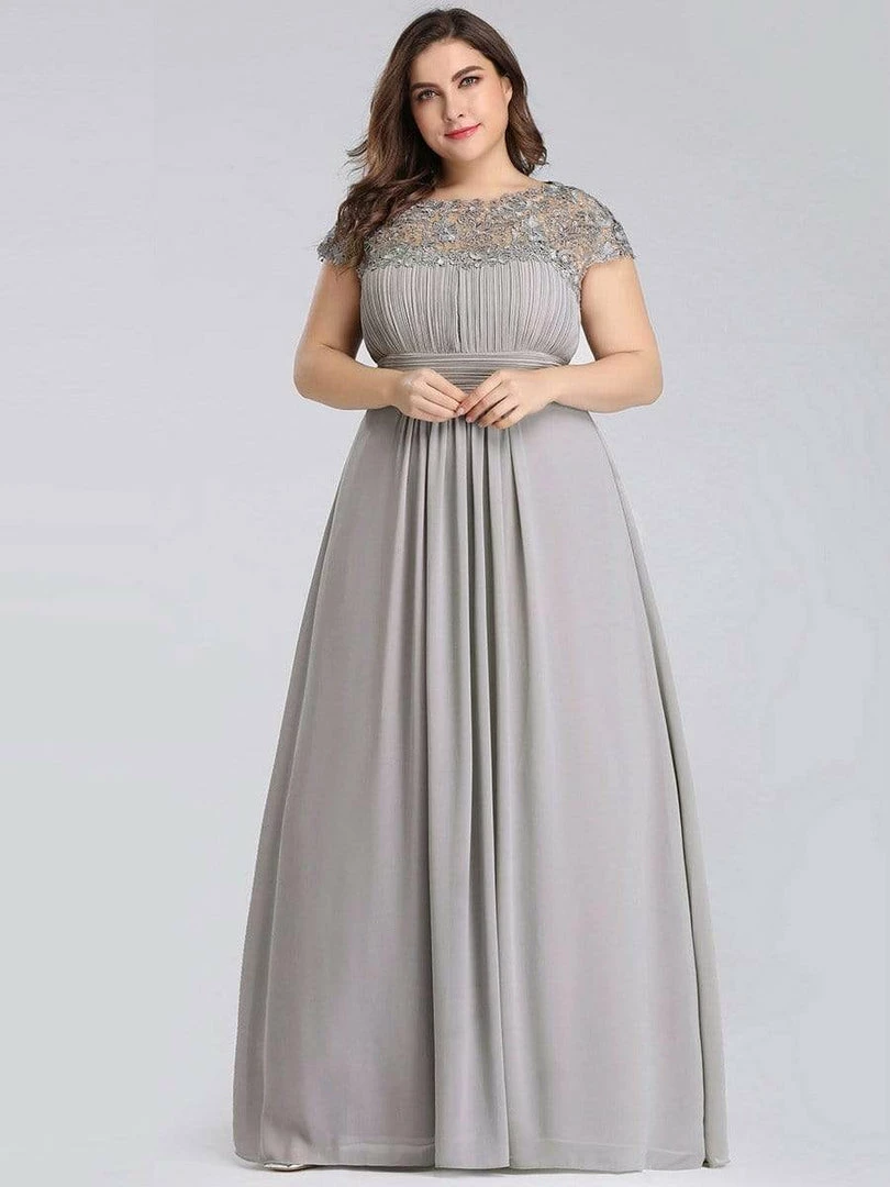 Ever-Pretty US Elegant Lace Cap Sleeve Maxi Long Chiffon Bridesmaid Dress 40 Ever-Pretty US Elegant Lace Cap Sleeve Maxi Long Chiffon Bridesmaid Dress