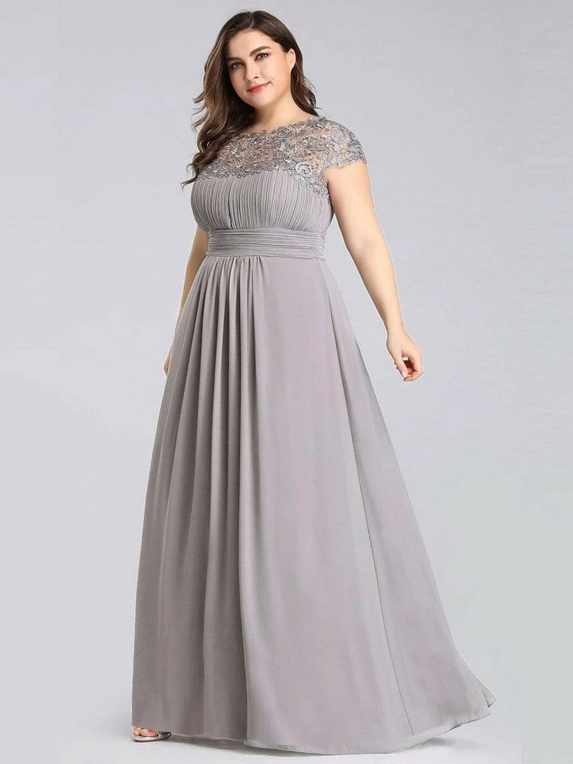 Ever-Pretty US Plus Size Maxi Long Formal Lace Cap Sleeve Evening Dress 9 Ever-Pretty US Plus Size Maxi Long Formal Lace Cap Sleeve Evening Dress