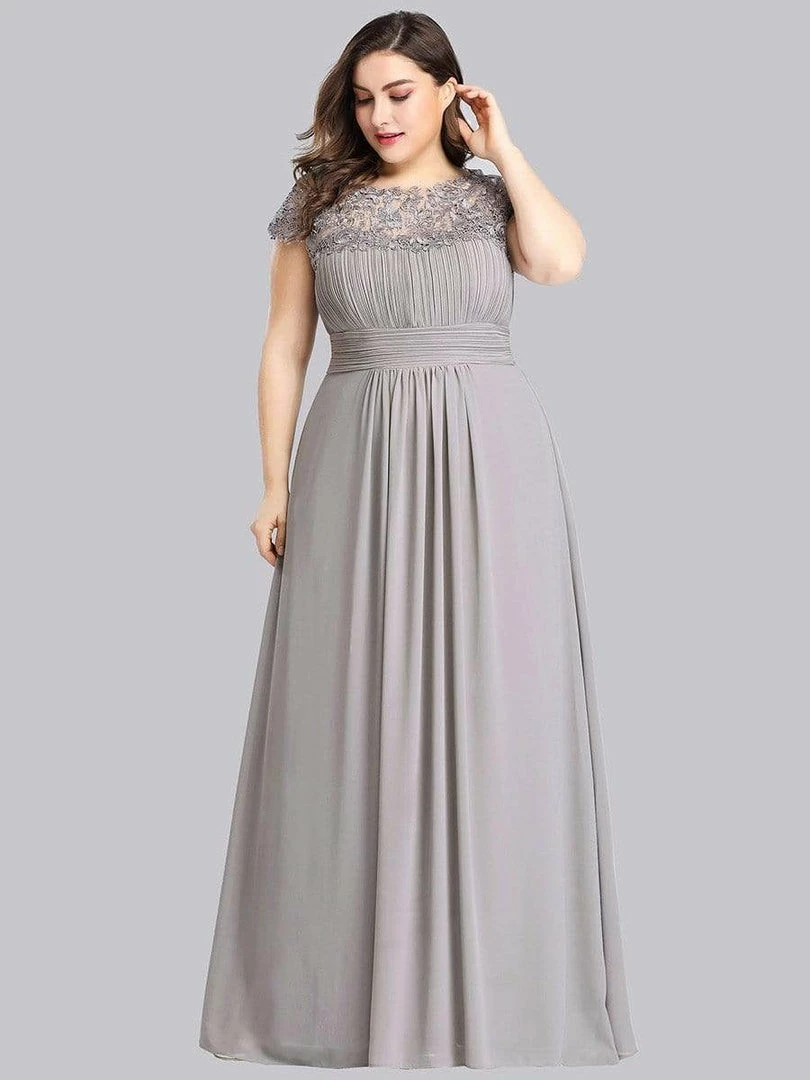 Ever-Pretty US Plus Size Maxi Long Formal Lace Cap Sleeve Evening Dress 7 Ever-Pretty US Plus Size Maxi Long Formal Lace Cap Sleeve Evening Dress