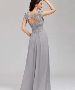 Ever-Pretty US Elegant Lace Cap Sleeve Maxi Long Chiffon Bridesmaid Dress 93 Ever-Pretty US Elegant Lace Cap Sleeve Maxi Long Chiffon Bridesmaid Dress