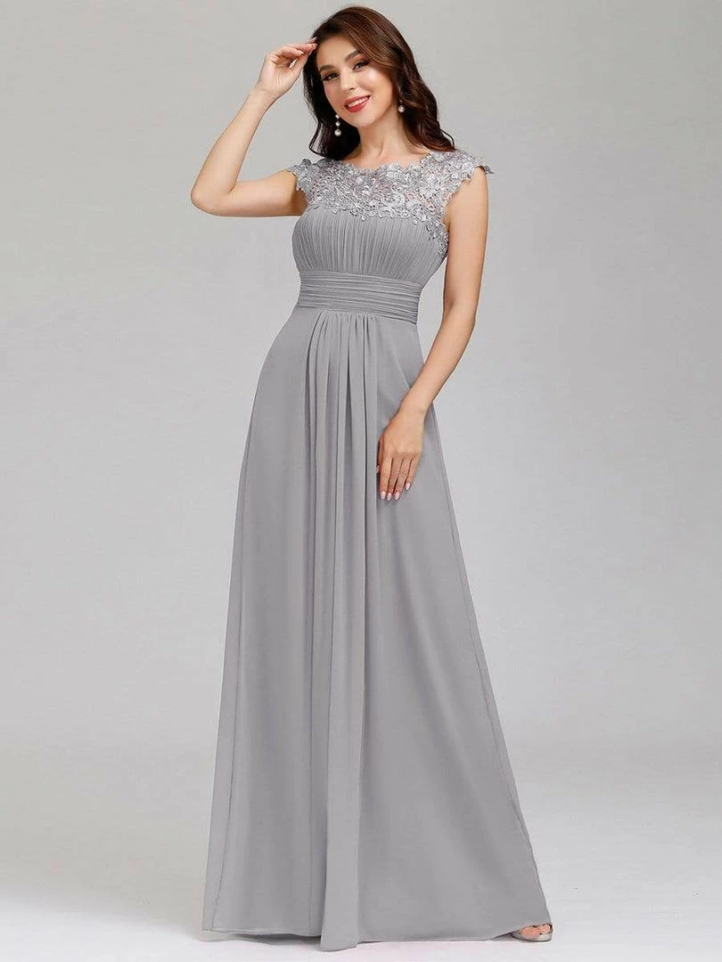 Ever-Pretty US Elegant Lace Cap Sleeve Maxi Long Chiffon Bridesmaid Dress 37 Ever-Pretty US Elegant Lace Cap Sleeve Maxi Long Chiffon Bridesmaid Dress