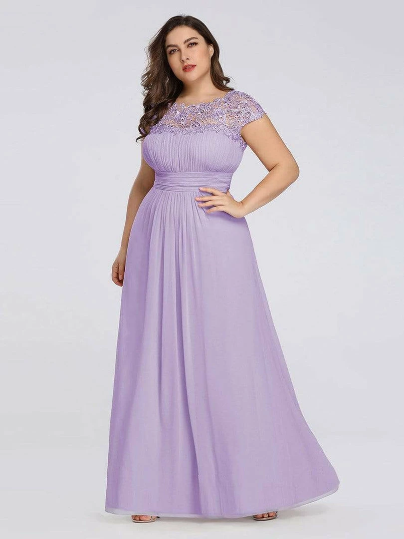 Ever-Pretty US Plus Size Maxi Long Formal Lace Cap Sleeve Evening Dress 60 Ever-Pretty US Plus Size Maxi Long Formal Lace Cap Sleeve Evening Dress
