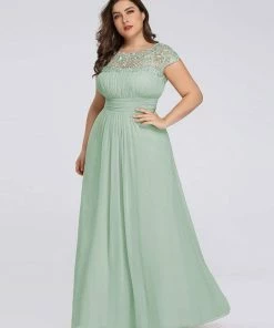Ever-Pretty US Plus Size Maxi Long Formal Lace Cap Sleeve Evening Dress 120 Ever-Pretty US Plus Size Maxi Long Formal Lace Cap Sleeve Evening Dress