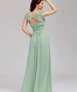 Ever-Pretty US Elegant Lace Cap Sleeve Maxi Long Chiffon Bridesmaid Dress 103 Ever-Pretty US Elegant Lace Cap Sleeve Maxi Long Chiffon Bridesmaid Dress