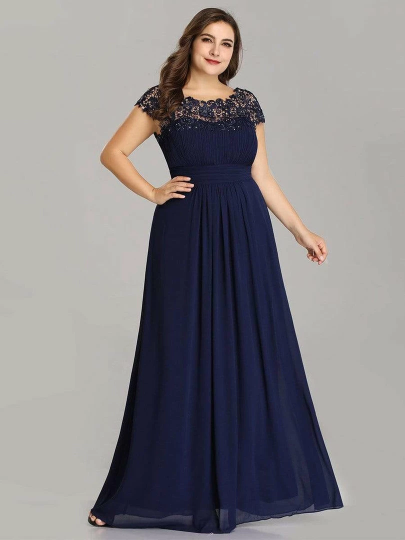 Ever-Pretty US Plus Size Maxi Long Formal Lace Cap Sleeve Evening Dress 23 Ever-Pretty US Plus Size Maxi Long Formal Lace Cap Sleeve Evening Dress