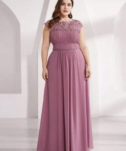 Ever-Pretty US Plus Size Maxi Long Formal Lace Cap Sleeve Evening Dress 100 Ever-Pretty US Plus Size Maxi Long Formal Lace Cap Sleeve Evening Dress