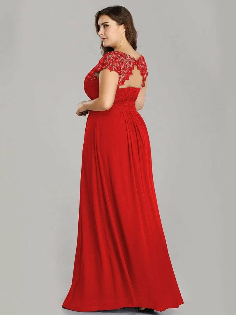 Ever-Pretty US Plus Size Maxi Long Formal Lace Cap Sleeve Evening Dress 33 Ever-Pretty US Plus Size Maxi Long Formal Lace Cap Sleeve Evening Dress