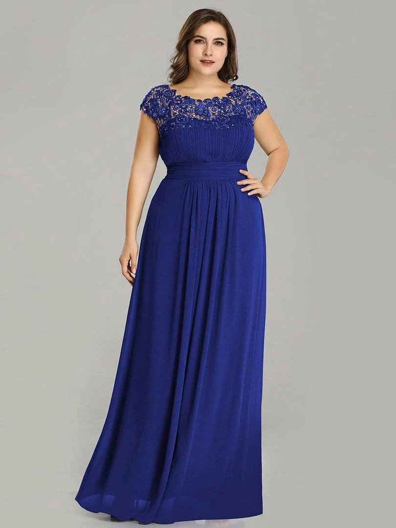 Ever-Pretty US Plus Size Maxi Long Formal Lace Cap Sleeve Evening Dress 30 Ever-Pretty US Plus Size Maxi Long Formal Lace Cap Sleeve Evening Dress