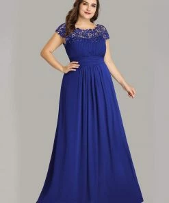 Ever-Pretty US Plus Size Maxi Long Formal Lace Cap Sleeve Evening Dress 92 Ever-Pretty US Plus Size Maxi Long Formal Lace Cap Sleeve Evening Dress