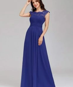 Ever-Pretty US Elegant Lace Cap Sleeve Maxi Long Chiffon Bridesmaid Dress 107 Ever-Pretty US Elegant Lace Cap Sleeve Maxi Long Chiffon Bridesmaid Dress
