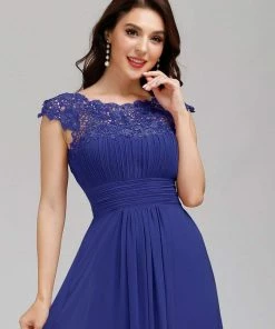 Ever-Pretty US Elegant Lace Cap Sleeve Maxi Long Chiffon Bridesmaid Dress 109 Ever-Pretty US Elegant Lace Cap Sleeve Maxi Long Chiffon Bridesmaid Dress