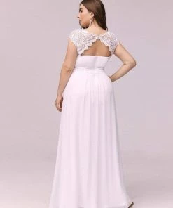 Ever-Pretty US Plus Size Maxi Long Formal Lace Cap Sleeve Evening Dress 128 Ever-Pretty US Plus Size Maxi Long Formal Lace Cap Sleeve Evening Dress