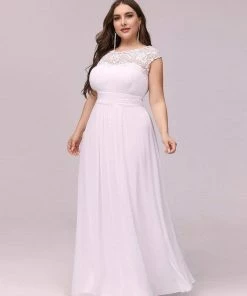 Ever-Pretty US Plus Size Maxi Long Formal Lace Cap Sleeve Evening Dress 130 Ever-Pretty US Plus Size Maxi Long Formal Lace Cap Sleeve Evening Dress