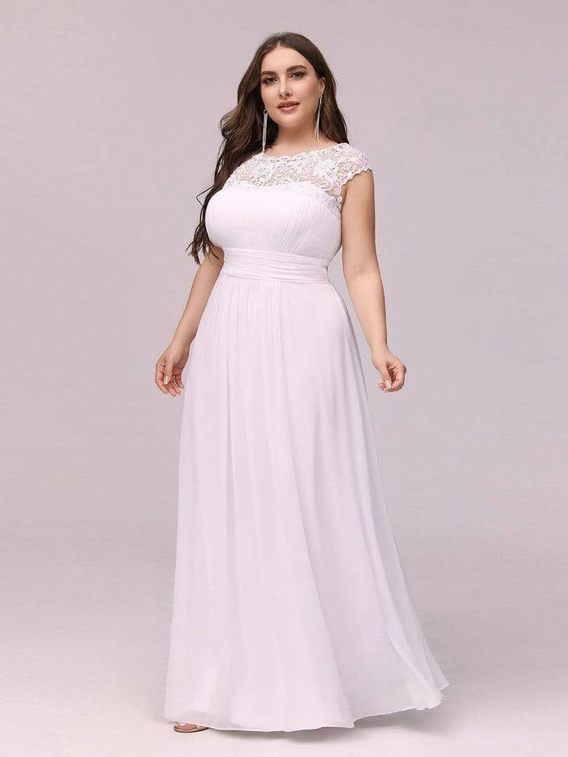 Ever-Pretty US Plus Size Maxi Long Formal Lace Cap Sleeve Evening Dress 65 Ever-Pretty US Plus Size Maxi Long Formal Lace Cap Sleeve Evening Dress
