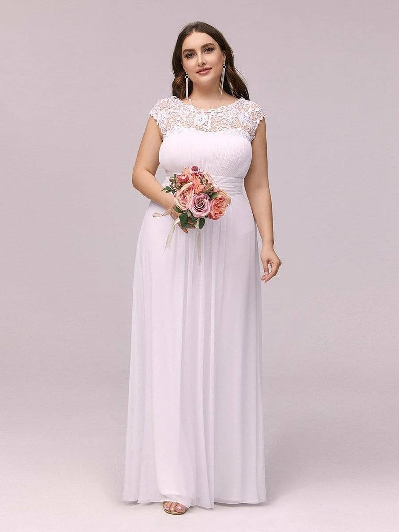 Ever-Pretty US Plus Size Maxi Long Formal Lace Cap Sleeve Evening Dress 66 Ever-Pretty US Plus Size Maxi Long Formal Lace Cap Sleeve Evening Dress