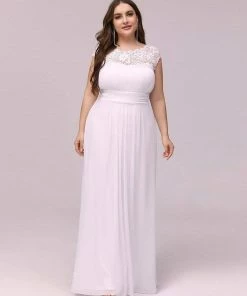 Ever-Pretty US Plus Size Maxi Long Formal Lace Cap Sleeve Evening Dress 127 Ever-Pretty US Plus Size Maxi Long Formal Lace Cap Sleeve Evening Dress