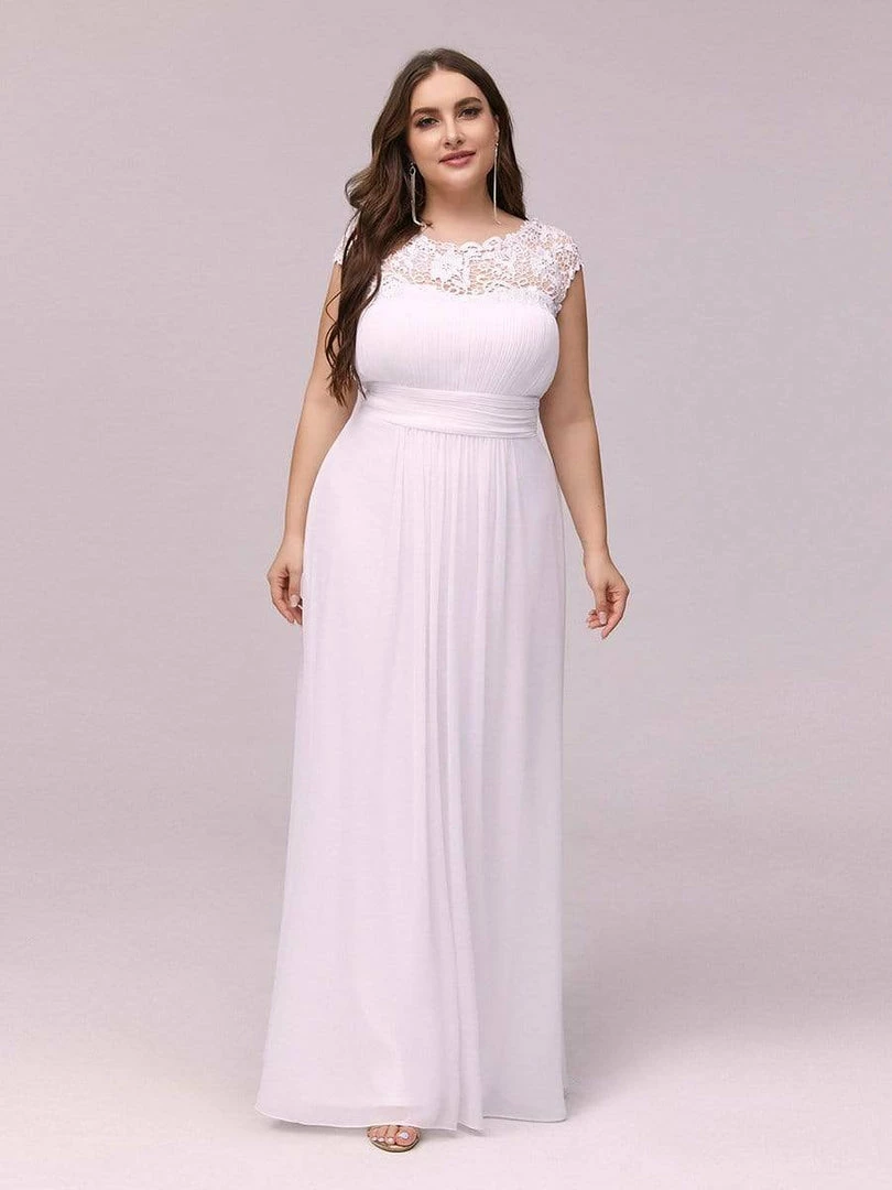Ever-Pretty US Plus Size Maxi Long Formal Lace Cap Sleeve Evening Dress 62 Ever-Pretty US Plus Size Maxi Long Formal Lace Cap Sleeve Evening Dress