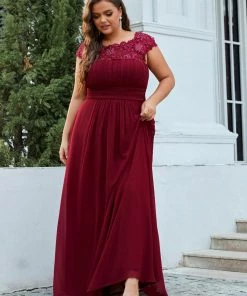 Ever-Pretty US Maxi Lace Cap Sleeve Long Formal Evening Dress