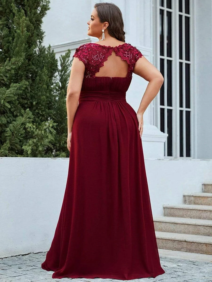Ever-Pretty US Prom Dresses Plus Size Elegant Maxi Long Lace Cap Sleeve Bridesmaid Dress 25 Ever-Pretty US Prom Dresses Plus Size Elegant Maxi Long Lace Cap Sleeve Bridesmaid Dress