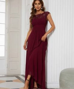 Ever-Pretty US Maxi Lace Cap Sleeve Long Formal Evening Dress