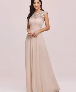 Ever-Pretty US Maxi Lace Cap Sleeve Long Formal Evening Dress
