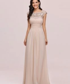 Ever-Pretty US Maxi Lace Cap Sleeve Long Formal Evening Dress