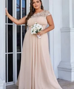 Ever-Pretty US Maxi Lace Cap Sleeve Long Formal Evening Dress